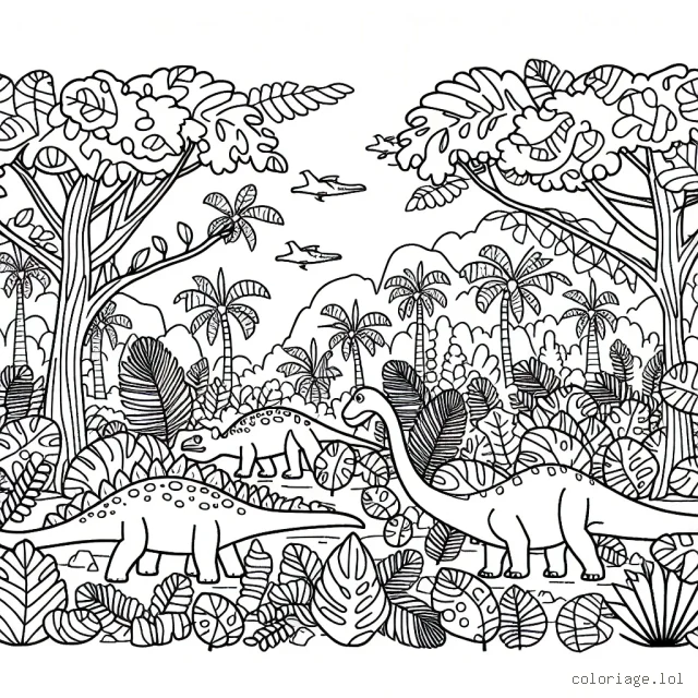 Imagine tes propres dinosaures dans un parc préhistorique plein de végétation exotique !