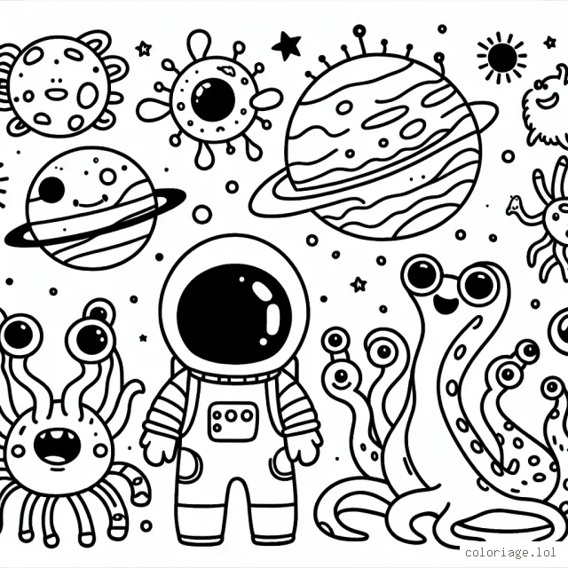 Un astronaute découvre une planète remplie de créatures bizarres et amusantes