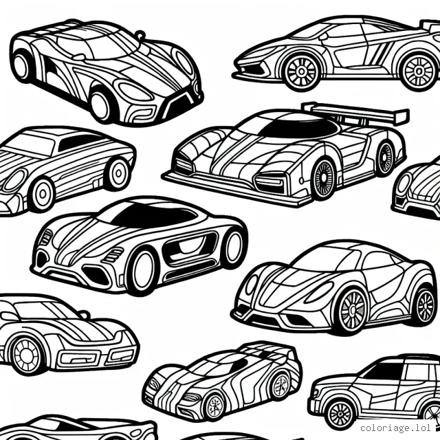 Dessine différentes marques de voitures et colorie-les avec vos couleurs préférées.