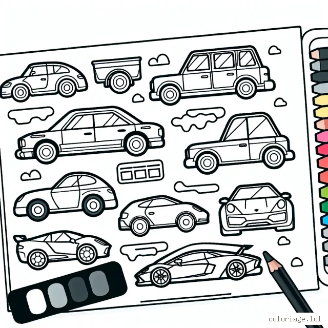 Dessine différentes voitures selon le modèle et la marque