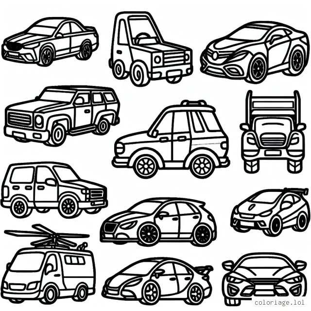 Un assortiment de voitures de différentes marques