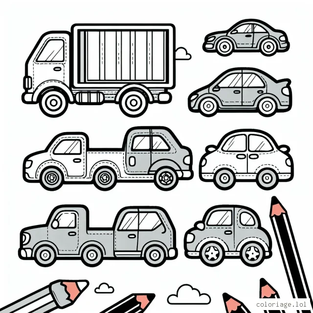 Plein de voitures de différentes marques t'attendent pour prendre vie sous tes couleurs !