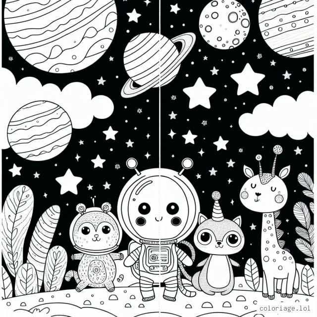 Un voyage magique dans l'espace avec des animaux extraterrestres !