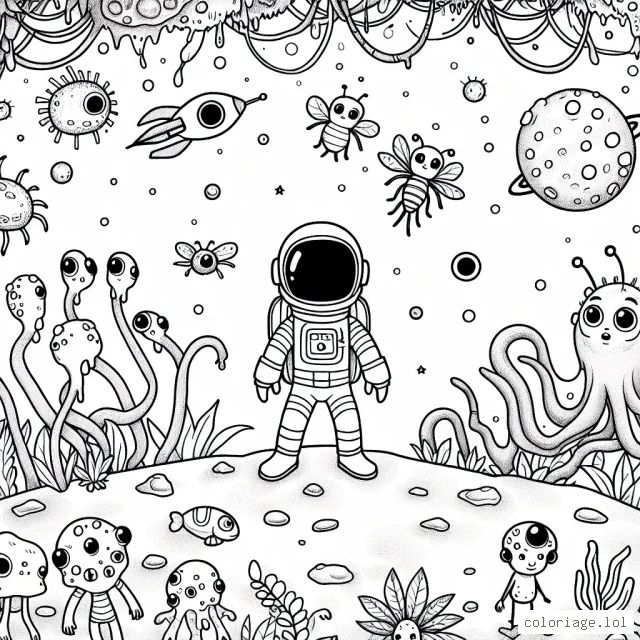 Un jeune astronaute atterrit sur une planète inconnue, pleine de créatures extraterrestres et autres formes de vie différentes.
