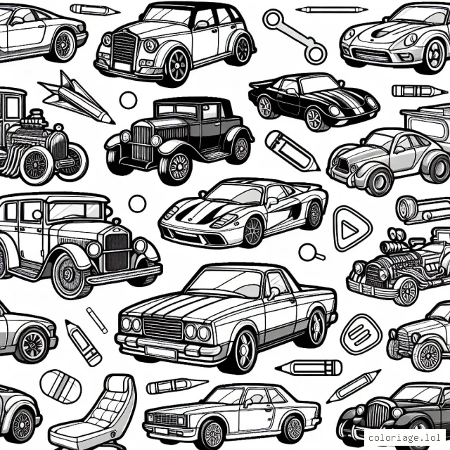 Ce livre de coloriage présente une grande variété de voitures célèbres de différentes marques. Chaque page propose une nouvelle voiture à découvrir et à colorier. Les enfants peuvent ainsi stimuler leur créativité et développer leurs compétences motrices tout en s'amusant.