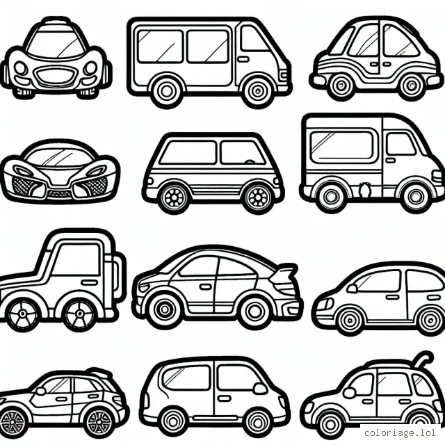 Voitures des différentes marques