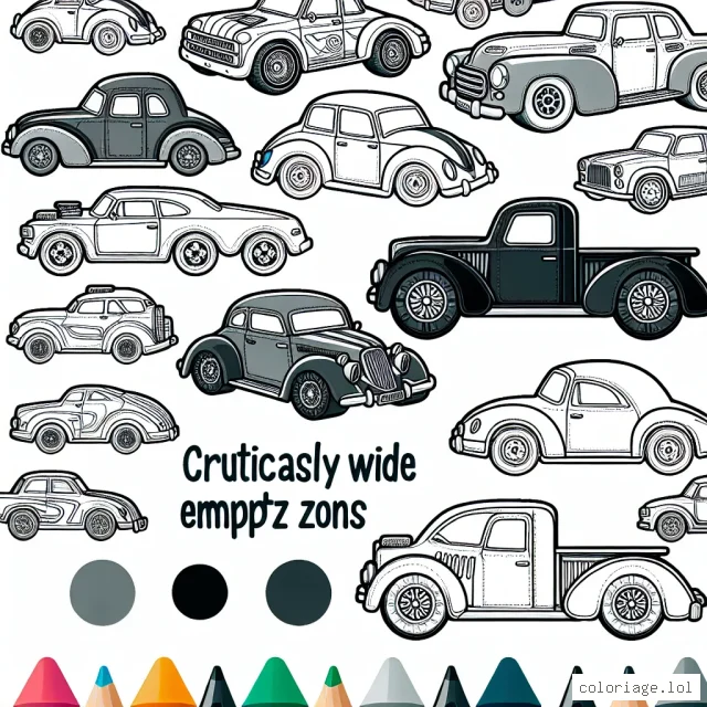 Des voitures de différentes marques attendent une touche de couleur de ta part. Tu pourras colorier des voitures telles que Ferrari, Lamborghini, Mercedes-Benz, BMW et bien d'autres !