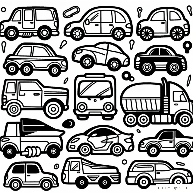 Dessine et colore des voitures de différentes marques reconnues mondialement. Tu y trouveras des marques comme BMW, Mercedes, Audi, Ferrari et bien plus encore !