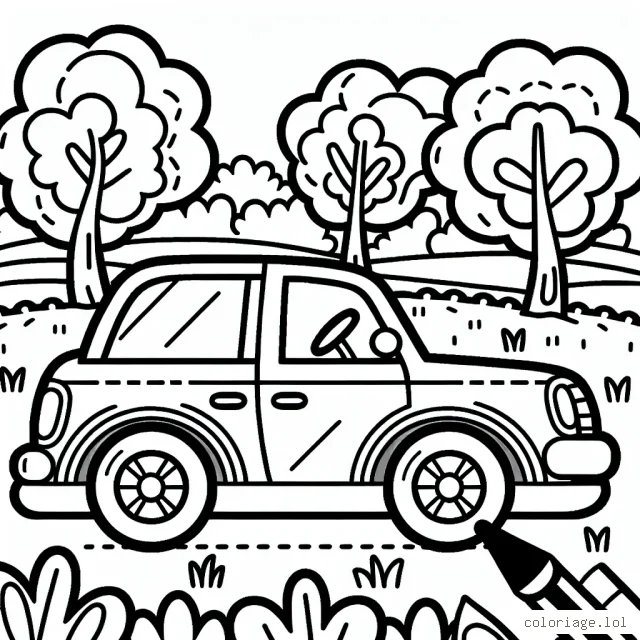 Choisis ta marque de voiture préférée et colorie-la
