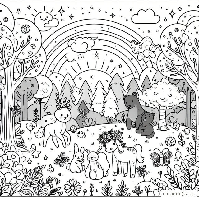 Un journée magique dans la forêt enchantée avec ses amis les animaux
