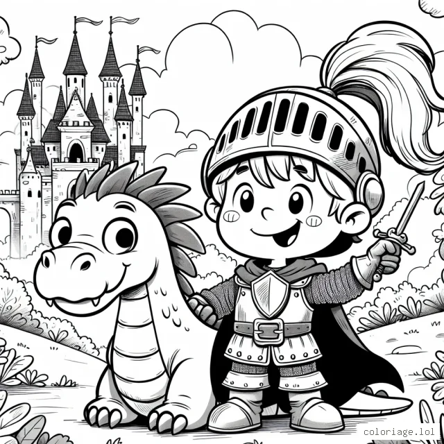 Un jeune chevalier partant à l'aventure avec son fidèle dragon pour retrouver le trésor perdu du royaume