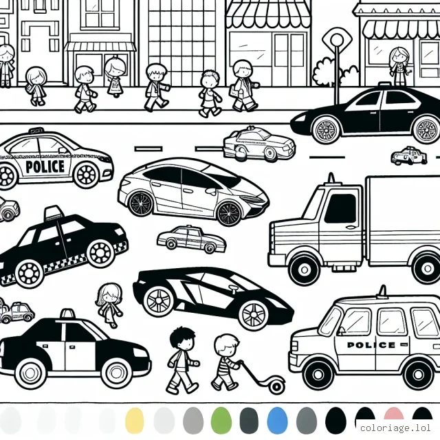Dessine plusieurs types de voitures dans un environnement urbain animé. Assure-toi d'inclure des voitures de sport, des camions, des taxis et peut-être même une voiture de police! N'oublie pas d'ajouter des détails à ton dessin comme des gens, des magasins et même des feux de signalisation.