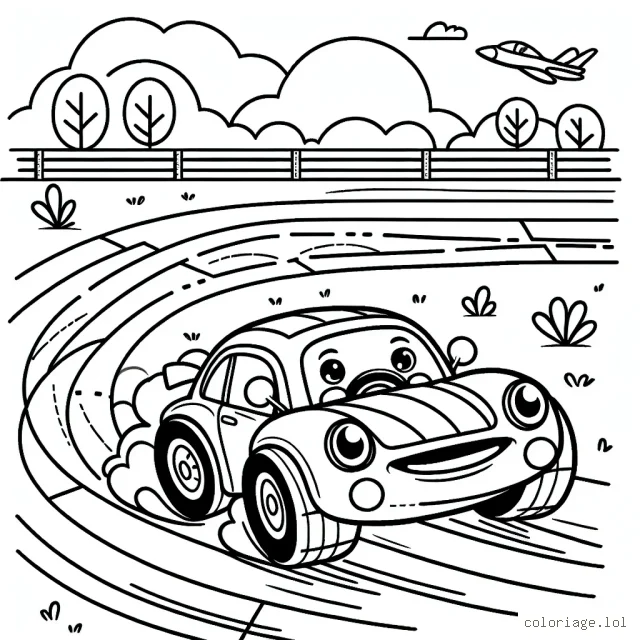 Une grande course de voitures à dessiner!