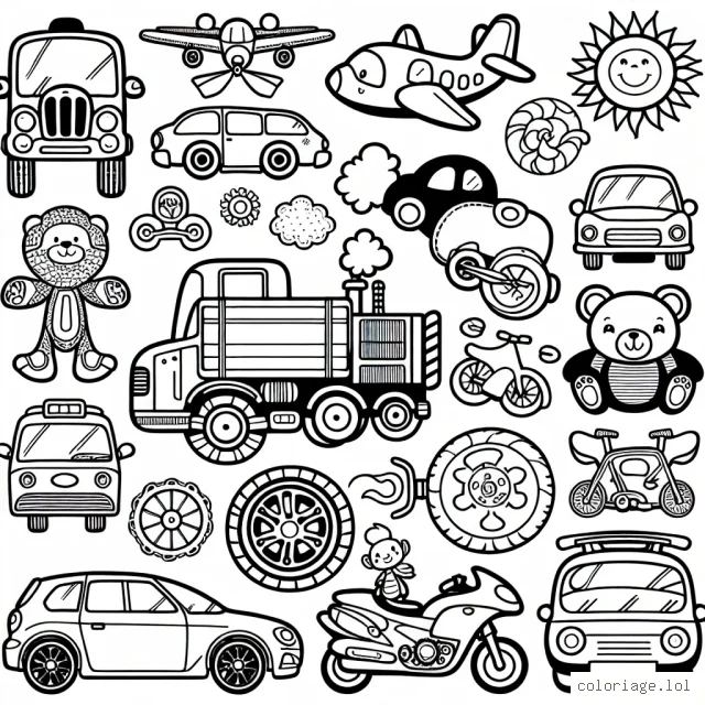 Un assortiment de voitures par marque pour un amusant voyage de coloriage sur la route de l'imagination.