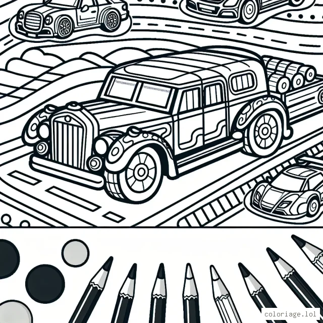 Un grand rallye de voitures