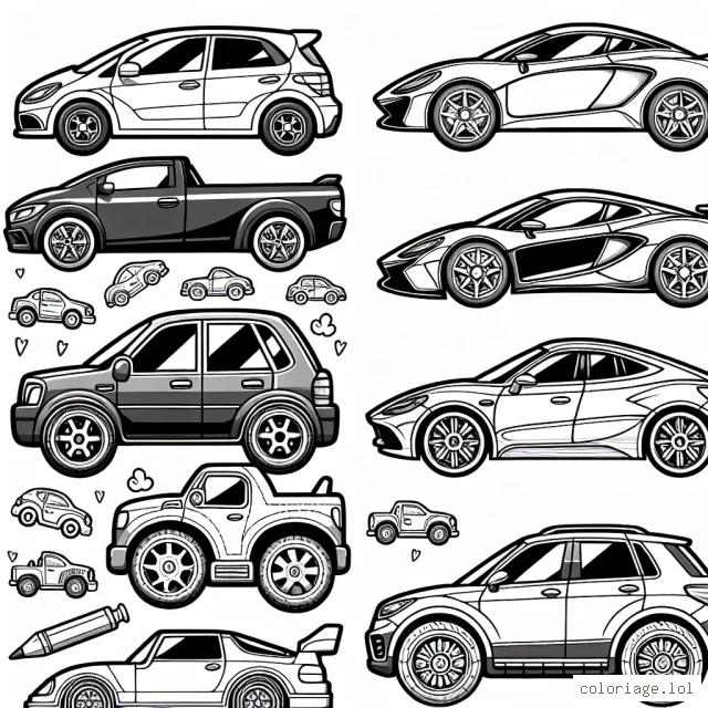 Pour les petits fans de voitures, imaginez un voyage en couleur à travers les marques de voitures les plus célèbres. Dessinez des modèles de Renault, Peugeot, Ferrari, Mercedes etc. de façon précise et ludique.