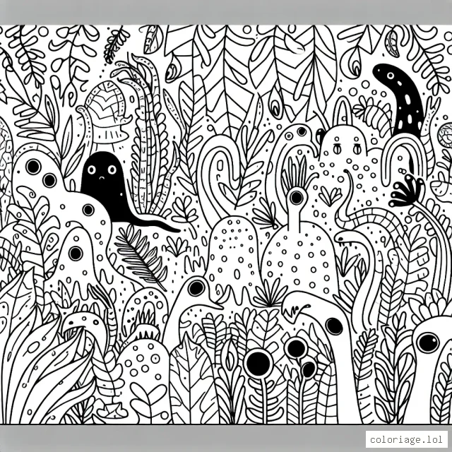 Retrouve ton chemin à travers cette jungle étrange pleine d'animaux fantastiques