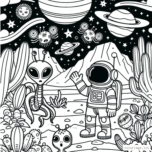 Un astronaute découvre une nouvelle planète peuplée d'extraterrestres et de créatures fantastiques