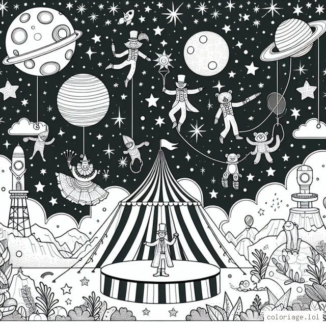 Un cirque magique dans l'espace