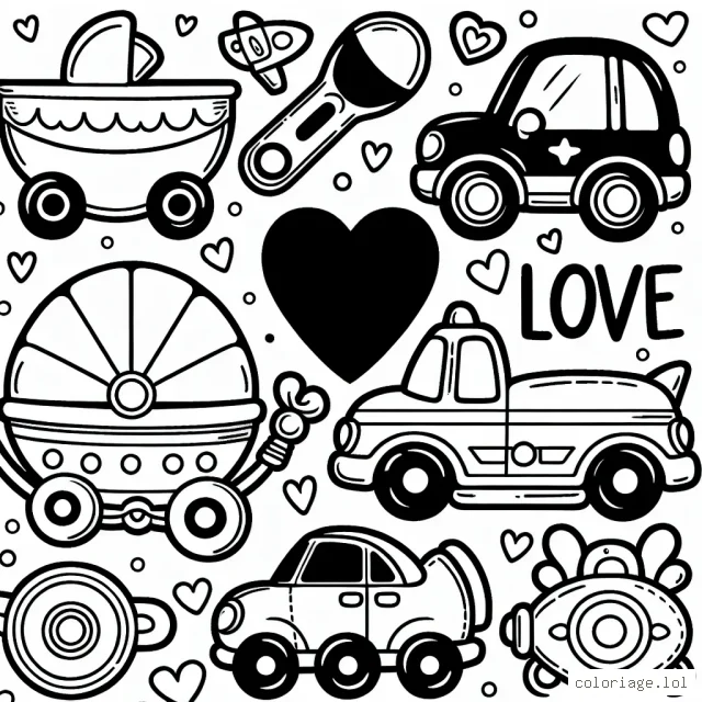 Affichez votre amour pour les voitures en coloriant différentes marques!