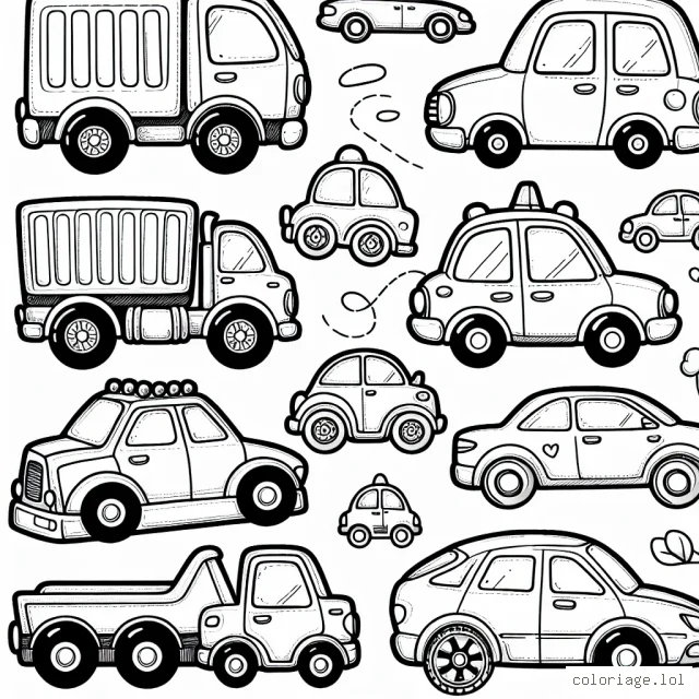 Visualisez différentes marques de voitures et coloriez-les selon votre imagination !