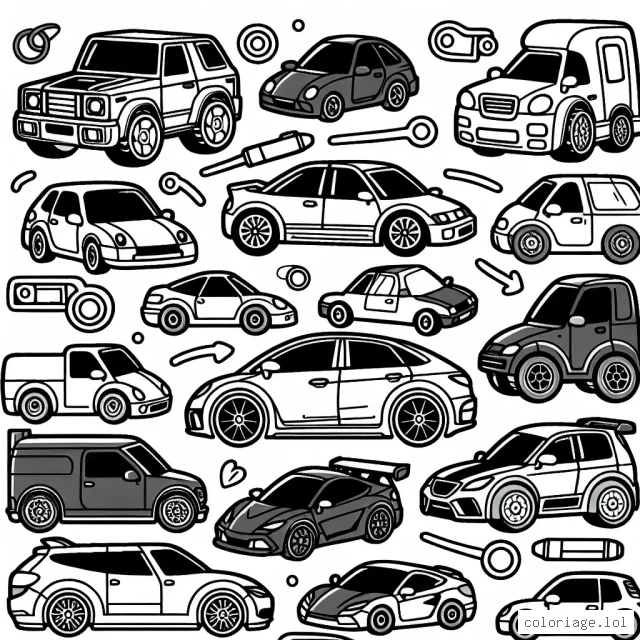 Dessine des voitures sous diverses marques telles que Ferrari, Bugatti, Porsche et autres.