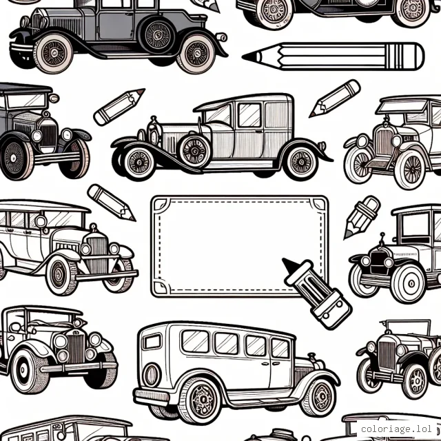 Dessiner et colorer diverses voitures classées par marque
