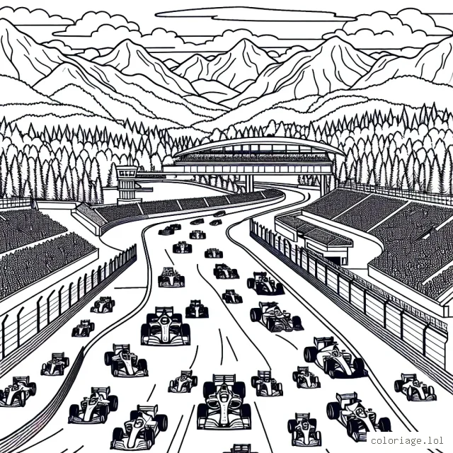 Un circuit bondé de voitures de course plus spectaculaires les unes que les autres se déploient sous les yeux émerveillés des spectateurs et dans un contexte pittoresque où montagnes, buildings et forêts se confondent à l'arrière-plan.