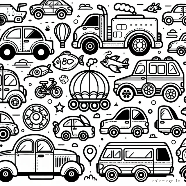 Partez à la découverte des différentes marques de voitures à travers ce superbe dessin. Identifiez chaque marque grâce à son logo avant de leur donner vie avec vos couleurs préférées.