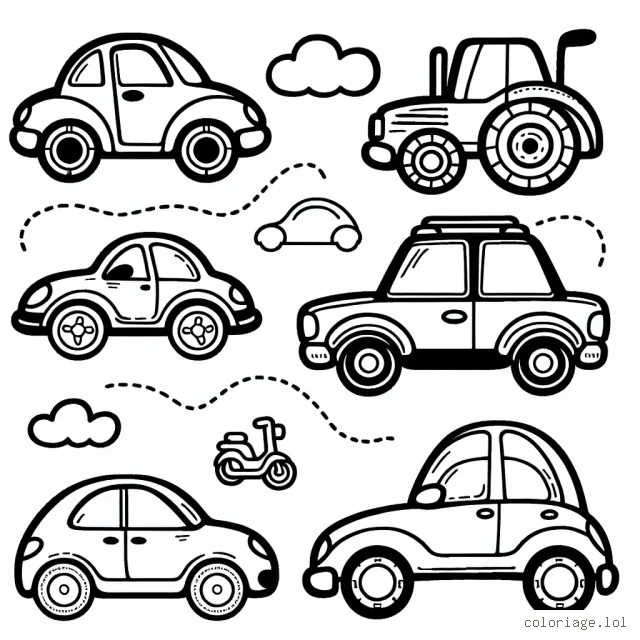 Dessins de voitures par marque à colorier