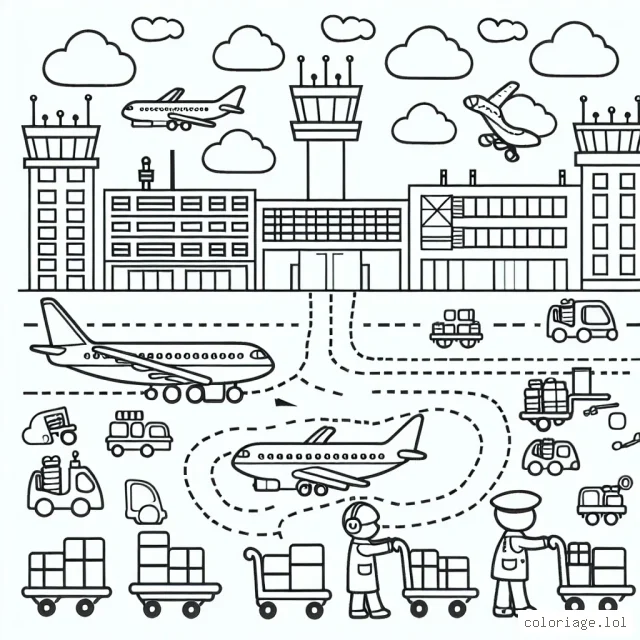Un jour captivant sur la piste d'aéroport