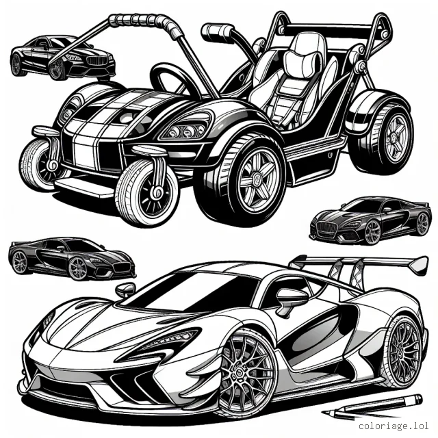 Enthousiasme ta créativité pour transformer les dessins en noir et blanc de différentes marques de voitures en couleurs étonnantes. Tu trouveras une selection des plus célèbres constructeurs automobiles tels que Audi, BMW, Mercedes, Tesla, et plus encore. Sais-tu à quoi ressemble la couleur d'une Ferrari ou d'une Lamborghini ? Si oui, mets en valeur ces voitures avec tes propres couleurs !