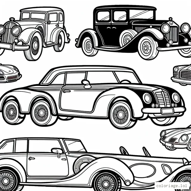 Des voitures élégantes de différentes marques à habiller de couleurs vives