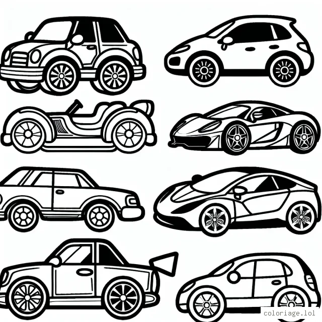 Voitures de marques différentes