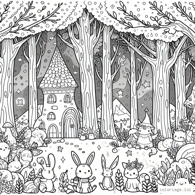 Imagine une forêt enchantée peuplée de créatures adorables et fascinantes!