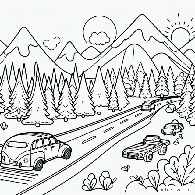 Crée un coloriage unique pour chaque marque de voiture