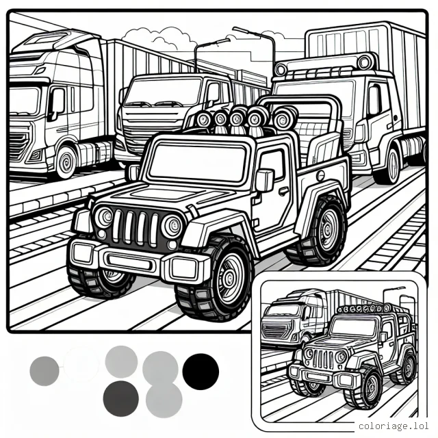 Créer un coloriage qui met en avant les voitures par marque.
