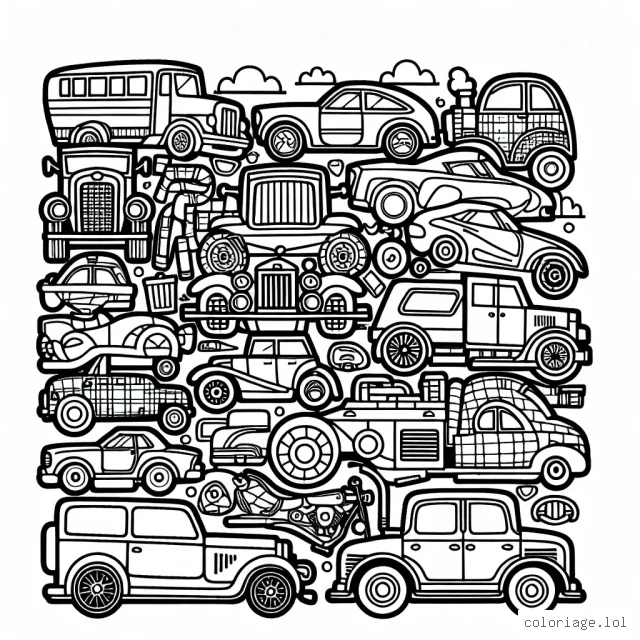 Colorie les voitures par marque ! Voici un fantastique parc de voitures dont les constructeurs viennent des quatre coins du monde. Saurez-vous reconnaître et colorier chaque voiture selon la marque de sa provenance ?
