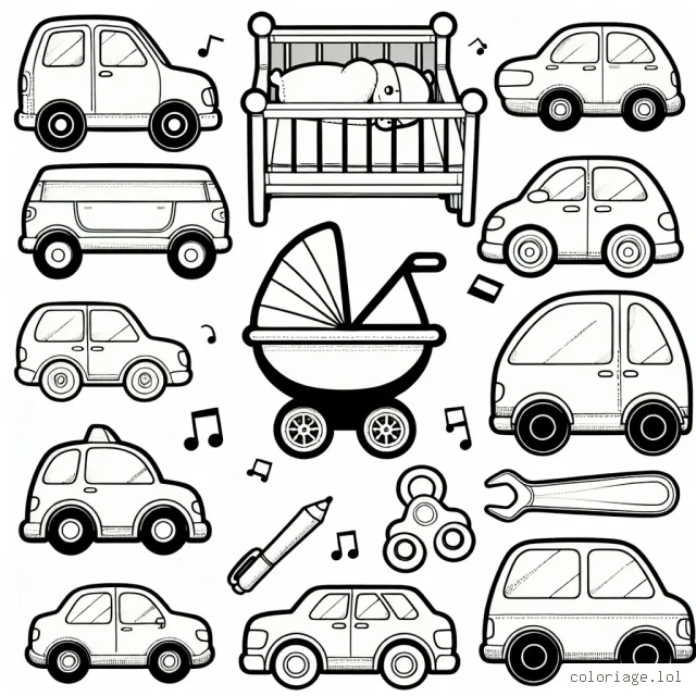 Dessine et colore des voitures par marque en fonction des modèles que nous t'indiquons.