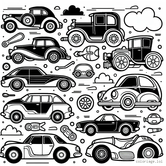 Dessine une série de voitures inspirées des plus célèbres marques automobile