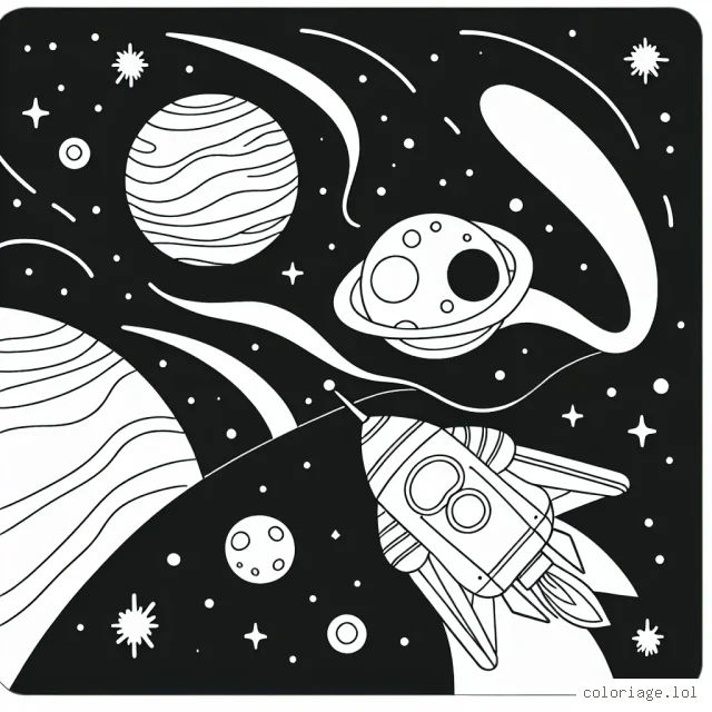 Un vaisseau spatial explorant une planète mystérieuse