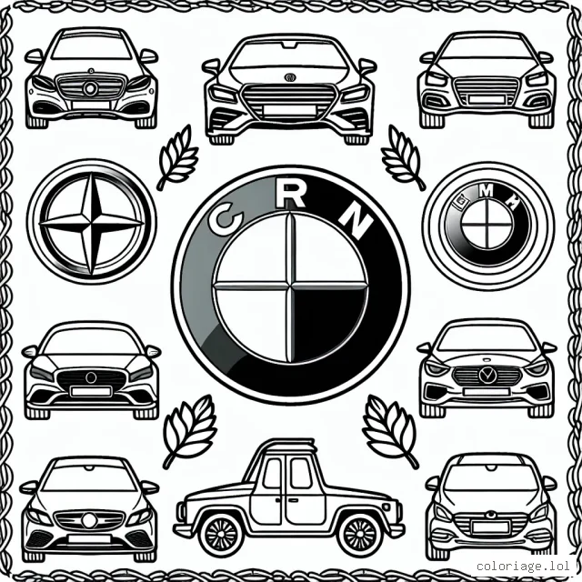 Les marques de voitures du monde entier vous attendent sur cette page de coloriage. Saurez-vous les colorier toutes ?