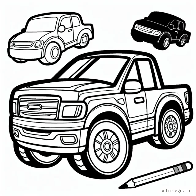 Choisis ta marque de voiture préférée et colorie-la avec tes couleurs favorites.