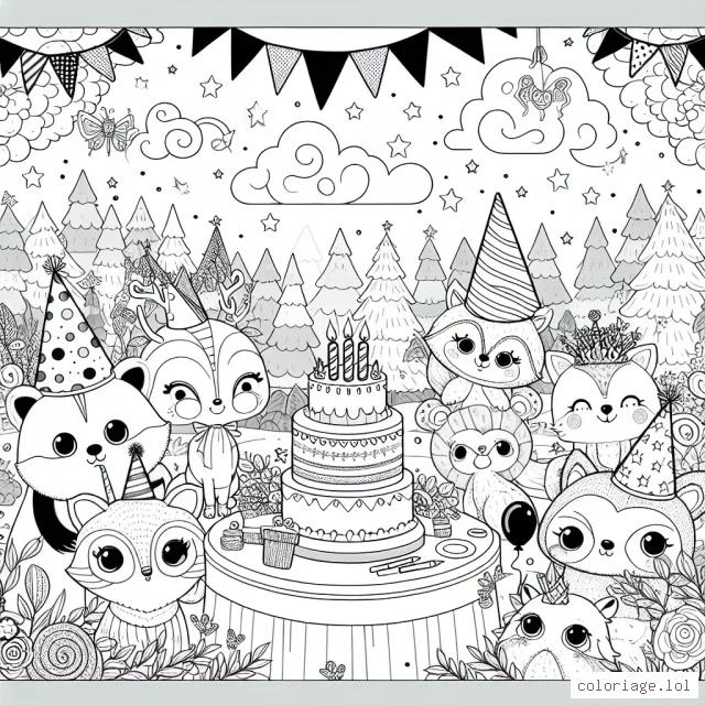 Une fête d'anniversaire fantastique en plein cœur de la forêt enchantée avec les animaux les plus adorables