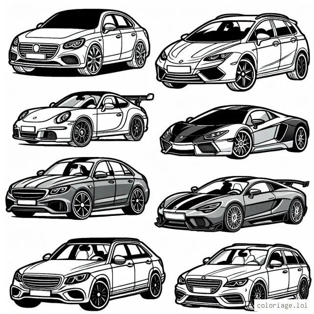 Dans cette activité, tu pourras colorier différentes marques de voitures. Chaque voiture a une marque comme Renault, Peugeot, BMW, Mercedes et beaucoup d'autres. Amuse-toi à leur donner les couleurs que tu souhaites !