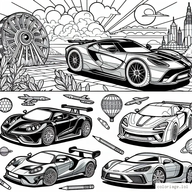 Parcourez le monde des voitures en coloriant des dessins de superbes véhicules par marque. Du lustré des Ferraris, la fiabilité des BMWs aux designs futuristes de Tesla, chaque page vous permet de personnaliser ces automobiles d'exception.