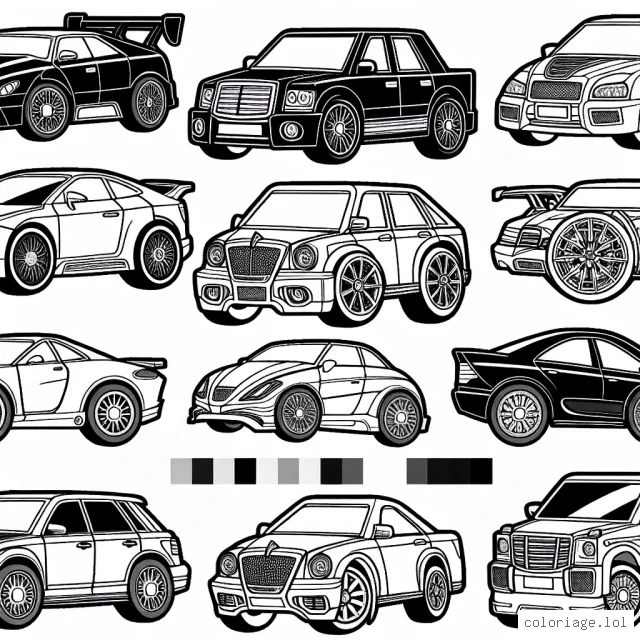Dessine et colore des voitures uniques de différentes marques mondialement connues. Voir si tu peux reconnaitre chaque marque de voiture par son logo et modèle!
