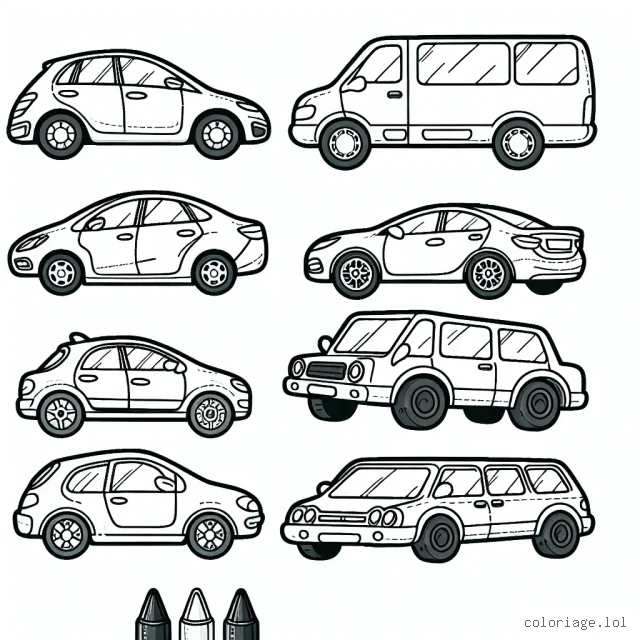 Colorier une variété de voitures par marque