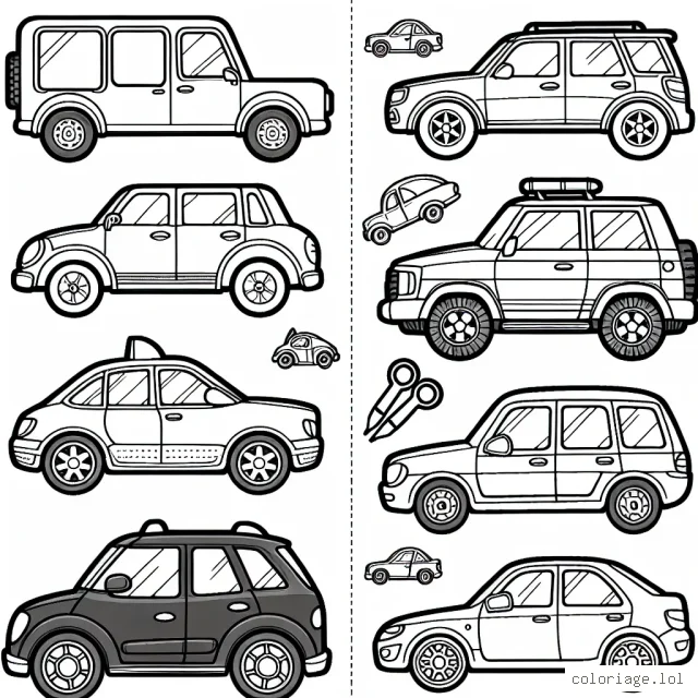 Coloriage des voitures par marque