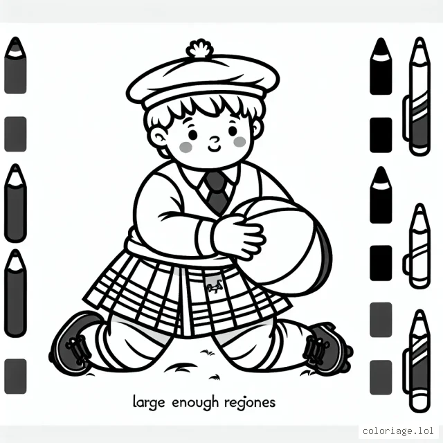 Un breton en kilt jouant au rugby